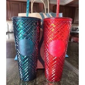 24oz Starbucks Christmas 2021 Tumblers lot